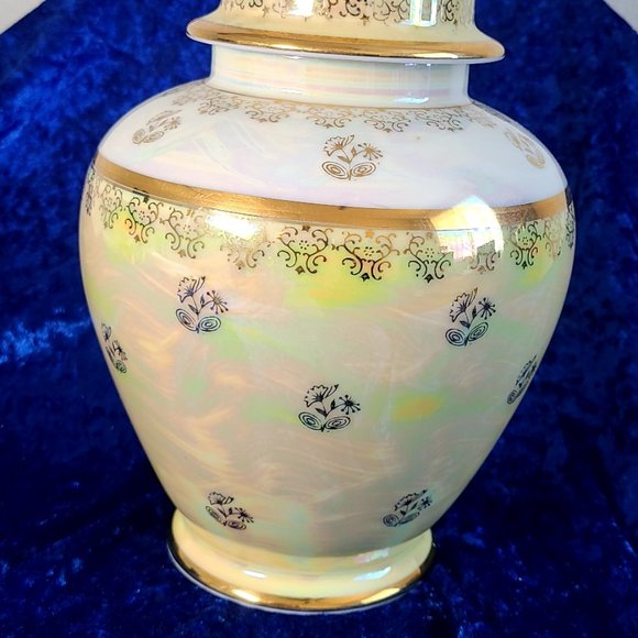 Kudo Toki Kitchen Kudo Toki Fancy China Ginger Jar Yellow And Gold Lustreware Poshmark